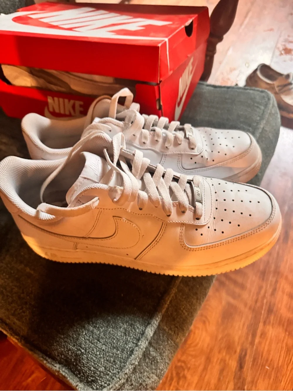 Nike White Low-Top Leather Sneakers